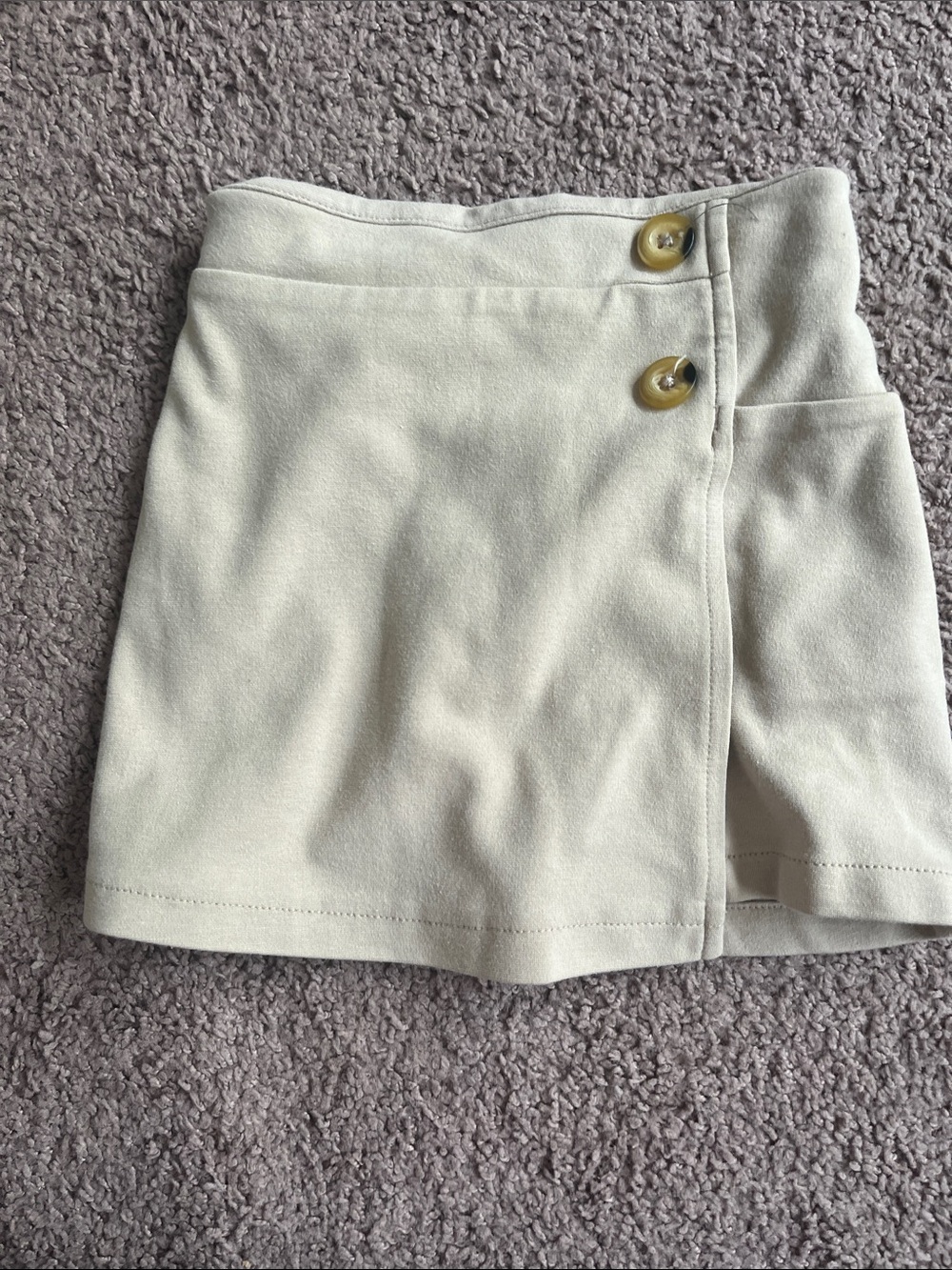 French Toast Cream/Taupe School Shorts - Soft Neutral Tone